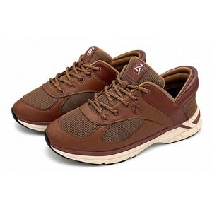 Zeba Hands Free Step In Mens Size 10 Brown Walking Orthopedic Comfort Shoes Lace